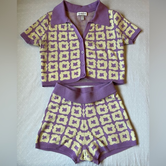 Urban Outfitters “Another Girl” knit printed top and short set - Picture 9 of 9